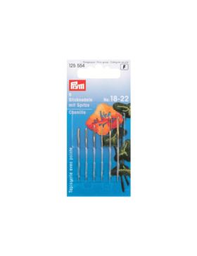 Igły ręczne do haftu z czubkiem PRYM - rozm.18-22 - 125554 - 6szt./opak.