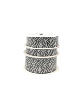 Tasiemka dwustronnie drukowana MANUBENS - Zebra - 25 mm - kol.001 - 10mb/szt.