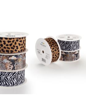 Tasiemka dwustronnie drukowana MANUBENS - Zebra - 38 mm - kol.001 - 10mb/szt.
