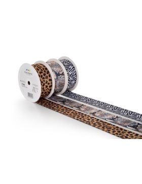 Tasiemka dwustronnie drukowana MANUBENS - Zebra - 38 mm - kol.001 - 10mb/szt.