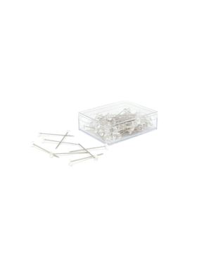 Szpilki z diamentowymi bezbarwnymi główkami - 38 mm - 100szt./opak.
