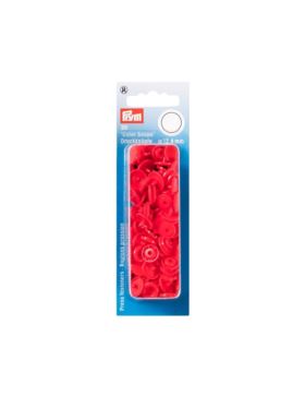 Napy plastikowe PRYM - 12,4 mm - czerwone jasne - 393101 - 30szt./opak.