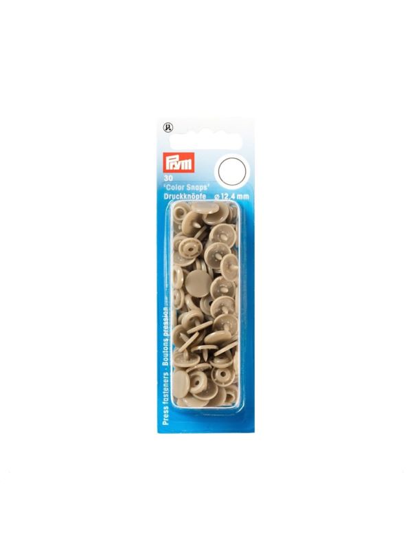 Napy plastikowe PRYM - 12,4 mm - szampańskie - 393142 - 30szt./opak.