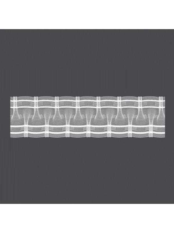 Taśma firanowa MAGAM transparentna z białym oplotem - 75 mm - smok (marszczenie 1:2) - 1.75.200.4 - 50mb/opak.