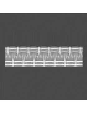 Taśma firanowa MAGAM transparentna z białym oplotem - 75 mm - smok (marszczenie 1:2) - 1.75.200.4 - 50mb/opak.