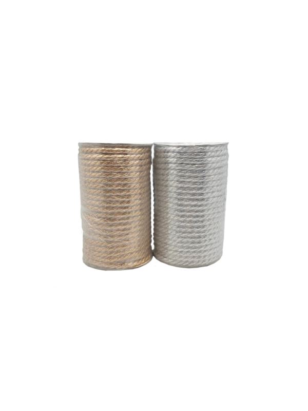 Sznur ozdobny metalizowany - 5 mm - FI-5/F - 20mb/opak.