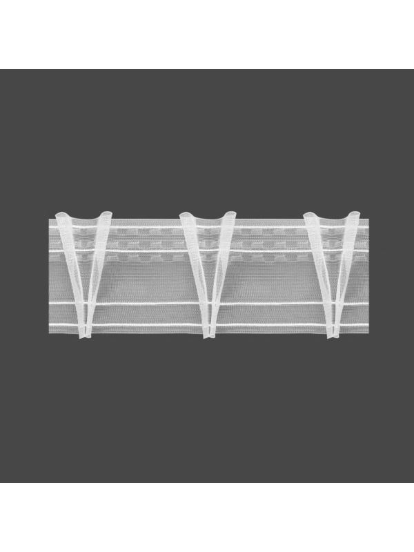Taśma firanowa MAGAM transparentna z białym sznurkiem - 100 mm - 2 zakładki (marszczenie 1:2) - 4.100.200.2 - 50mb/opak.