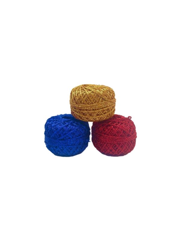 Sznurek ozdobny metalizowany pleciony - 2 mm - PR-2,5*6 - 50mb x 10szt./opak.
