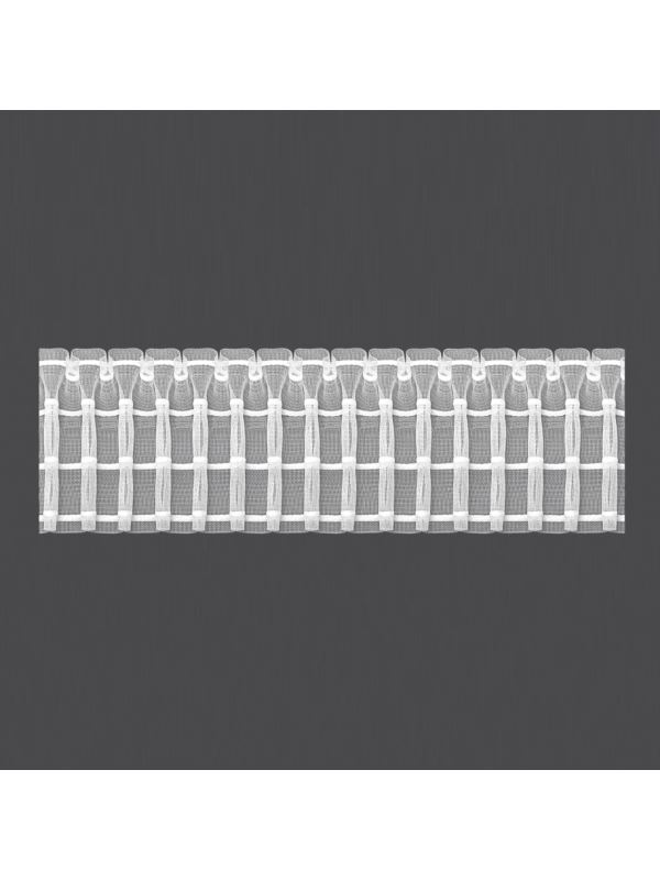 Taśma firanowa MAGAM transparentna z białym oplotem - 100 mm - smokoołówek (marszczenie 1:2,5) - 10.100.250.4 - 50mb/opak.