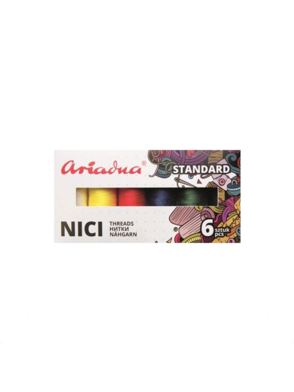 Zestaw nici ARIADNA - Talia 120 - podstawowe - 6szt.x200mb/opak.