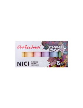 Zestaw nici ARIADNA - Talia 120 - pastelowe - 6szt.x200mb/opak.