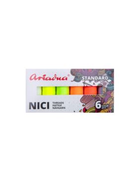 Zestaw nici ARIADNA - Talia 120 - ostrzegawcze - 6szt.x200mb/opak.