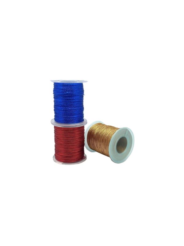 Sznurek ozdobny metalizowany - 1 mm - HM-01 - 100mb/opak.
