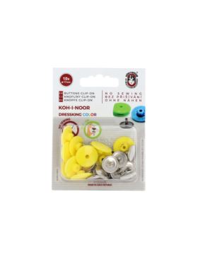 Guzik zatrzaskowy plastikowy KOH-I-NOOR - 17 mm - żółty - 10szt./opak.