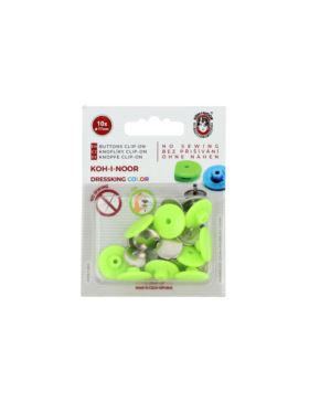 Guzik zatrzaskowy plastikowy KOH-I-NOOR - 17 mm - seledynowy - 10szt./opak.