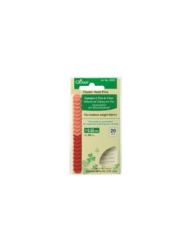 Szpilki do quiltingu CLOVER - cienkie/kwiatek - 2505 - 20szt./opak.