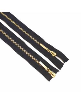 Zamek metalowy rozdzielczy dwusuwakowy mosiądz (ozdobny) VT10-GD - 75 cm