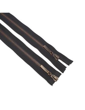 Zamek metalowy rozdzielczy dwusuwakowy oksyda (ozdobny) VT10-GD - 90 cm