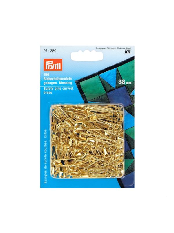 Agrafki zwykłe PRYM - 38 mm - złote - 071380 - 150szt./opak.