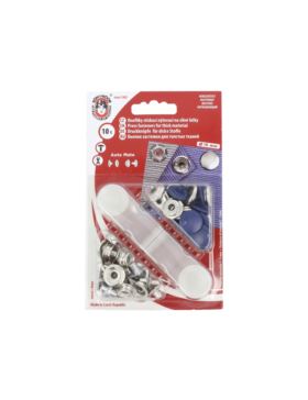 Napy metalowe KOH-I-NOOR - Auto Moto - 15 mm - granatowe - 10szt./opak.