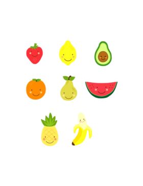 Aplikacje termoprzylepne drukowane LECCO - Fruits - 06490 - 40szt./opak.