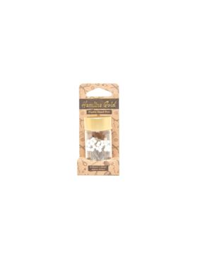 Szpilki z plastikowymi białymi główkami - Hemline Gold - 0,58x38 mm - 678.WH.HG - 60szt./opak.