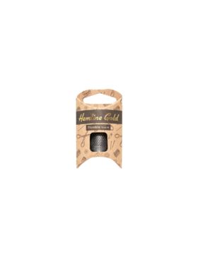 Naparstek krawiecki - Hemline Gold - 17x18 mm - czarny - 300.M.HG