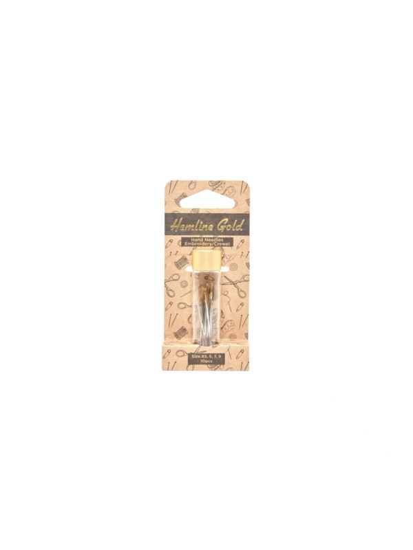 Igły ręczne do haftu z czubkiem - Hemline Gold - rozm.3-9 - 280G.39.HG - 10szt./opak.