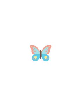Aplikacje termoprzylepne drukowane LECCO - Butterflies - 06496 - 40szt./opak.