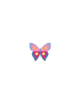 Aplikacje termoprzylepne drukowane LECCO - Butterflies - 06496 - 40szt./opak.