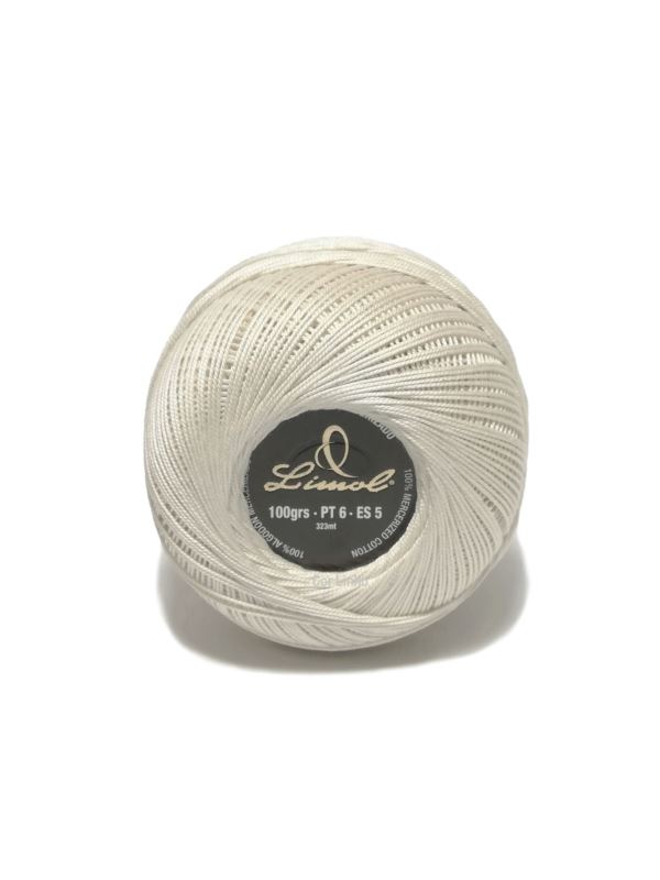 Kordonek LIMOL - Mercerizado - 100% bawełna - gr.6 - 323mb x 0,4kg/opak.