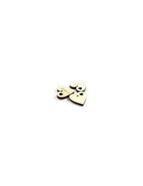 Zawieszki do przyszywania drewniane - 20 mm - serce - Love - 20szt./opak.