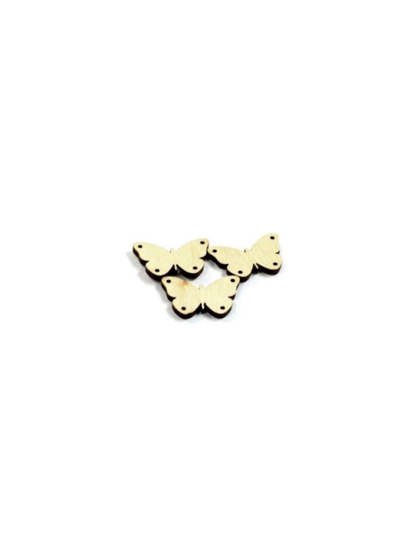 Zawieszki do przyszywania drewniane - 30 mm - motyl - 20szt./opak.