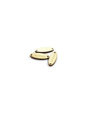 Zawieszki do przyszywania drewniane - 30 mm - owal - Handmade - 20szt./opak.
