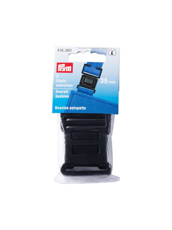 Klamra plastikowa płaska PRYM - 35 mm - czarna - 416360 - 2szt./opak.