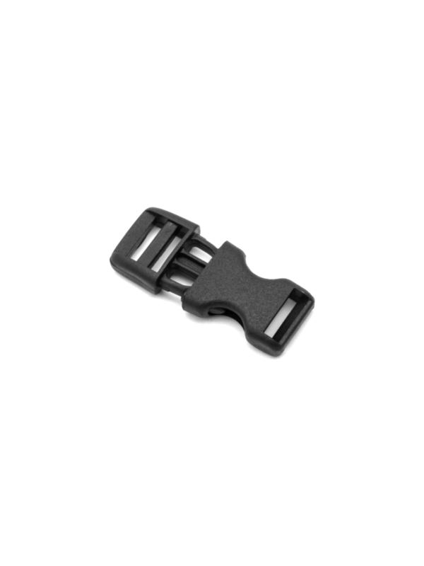 Klamerki zatrzaskowe regulowane plastikowe - 10 mm - czarne - 20szt./opak.