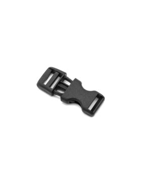 Klamerki zatrzaskowe regulowane plastikowe - 10 mm - czarne - 20szt./opak.
