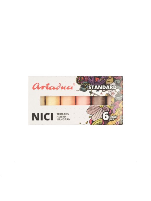 Zestaw nici ARIADNA - Talia 120 - cieliste - 6szt.x200mb/opak.