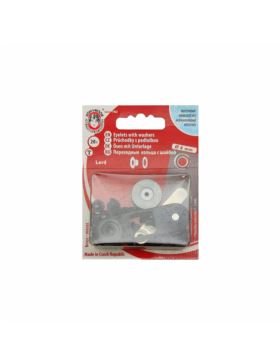 Oczka metalowe KOH-I-NOOR 4 - 8 mm - czarne - 20szt./opak.