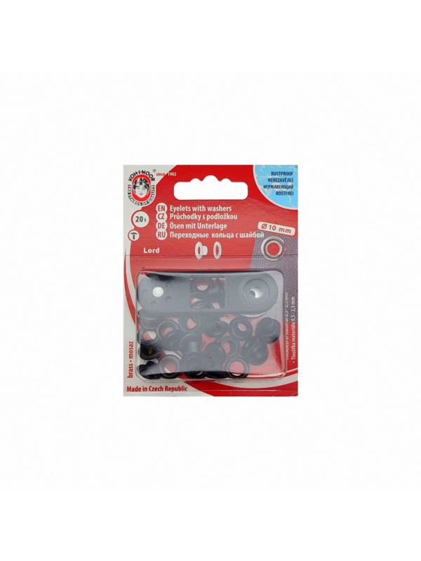 Oczka metalowe KOH-I-NOOR 5 - 10 mm - czarne - 20szt./opak.