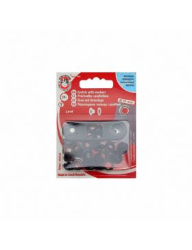 Oczka metalowe KOH-I-NOOR 5 - 10 mm - czarne - 20szt./opak.