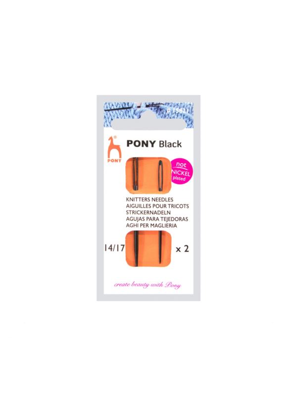 Igły dziewiarskie PONY - BLACK - rozm.14/17 - 15821 - 2szt./opak.