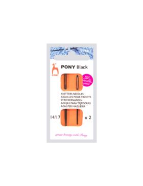 Igły dziewiarskie PONY - BLACK - rozm.14/17 - 15821 - 2szt./opak.