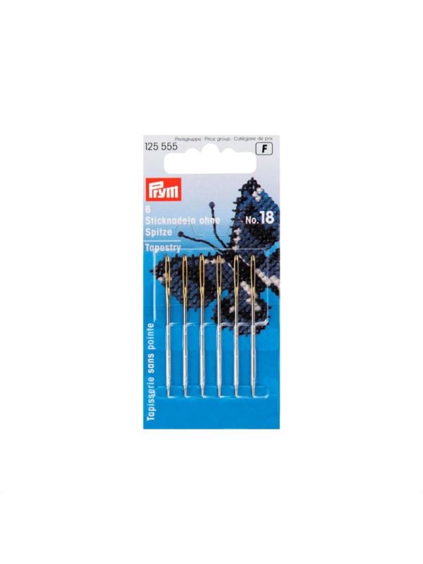 Igły ręczne do haftu bez czubka PRYM - rozm.18 - 125555 - 6szt./opak.