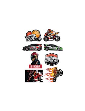 Aplikacje termoprzylepne drukowane LECCO - Motor Bike - 06502 - 40szt./opak.
