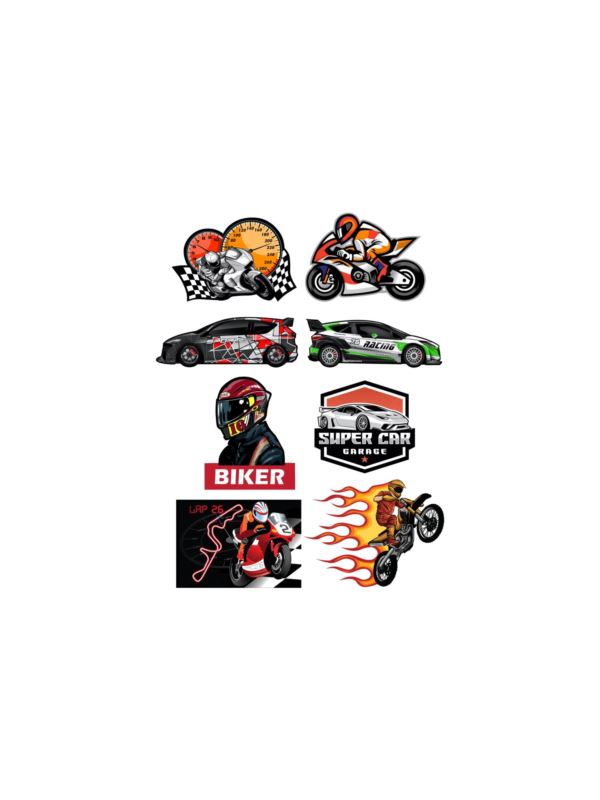 Aplikacje termoprzylepne drukowane LECCO - Motor Bike - 06502 - 40szt./opak.