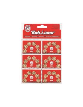 Zatrzaski metalowe KOH-I-NOOR 4 - 11,5 mm - złote - 36szt./opak.