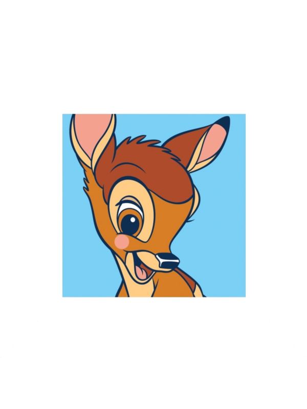 Zestaw kanwy z muliną - 12x12 cm - Bambi - 640