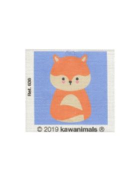 Zestaw kanwy z muliną - 12x12 cm - Kawanimals - 636