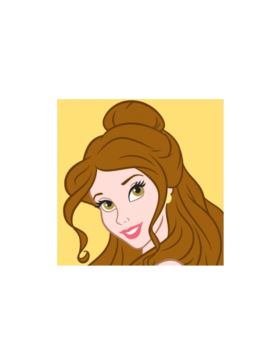 Zestaw kanwy z muliną - 12x12 cm - Księżniczki Disney - 574